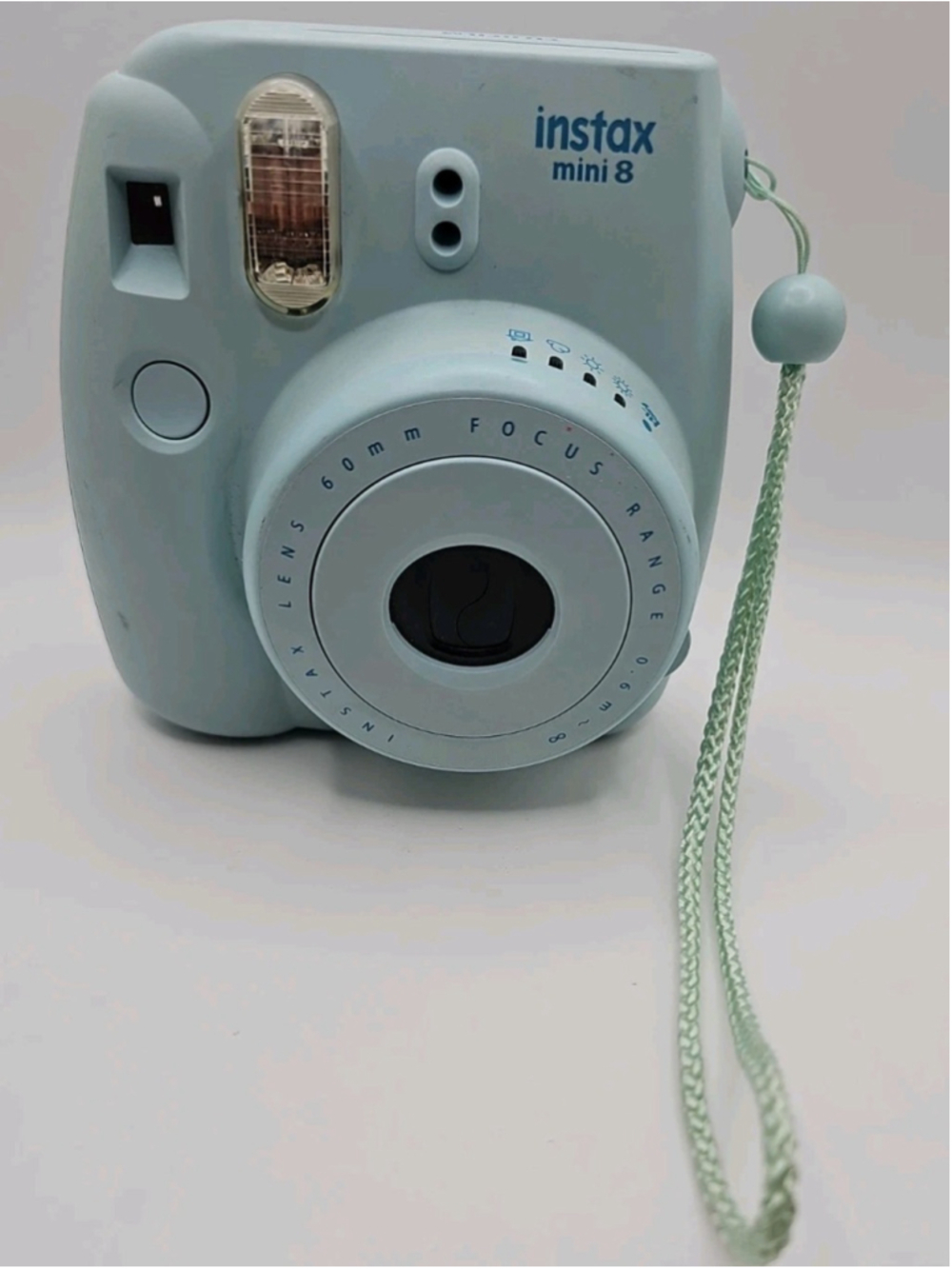 Fujifilm Instax Mini 8 Instant Film Camera Light Blue Tested & Working